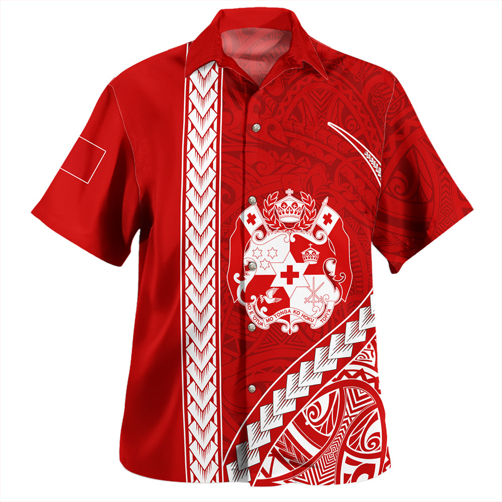Tonga Hawaiian Shirt Tribal Polynesian Coat Of Arms