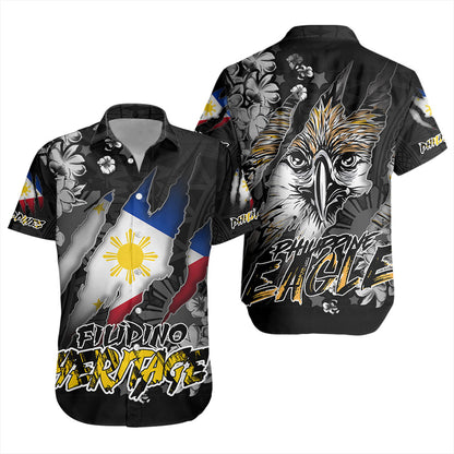 Philippines Custom Short Sleeve Shirt Filipino Heritage Blood Inside Me