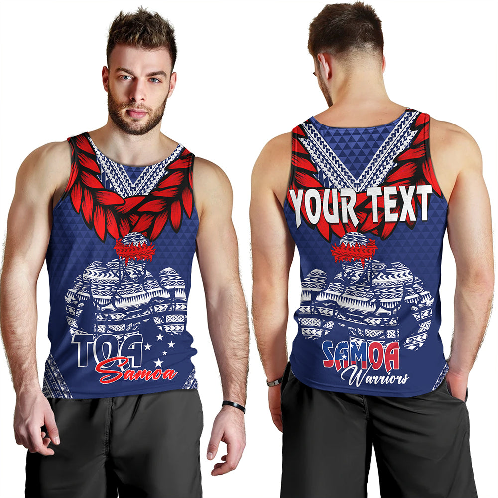 Personalised Toa Samoa Men Tank Ulafala Style Samoa Warriors