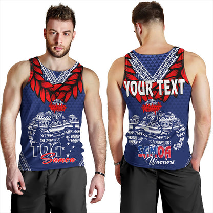 Personalised Toa Samoa Men Tank Ulafala Style Samoa Warriors