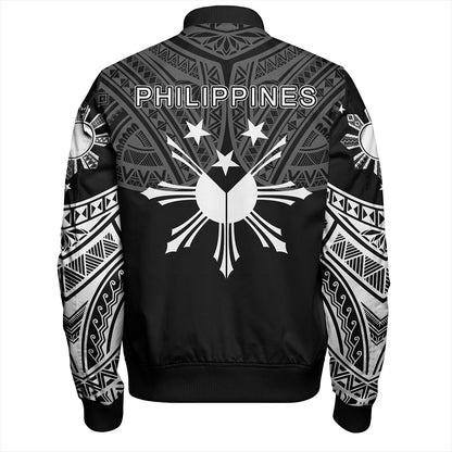Philippines Bomber Jacket Sun Star Warrior Style White