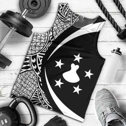 Austral Islands Tank Top Coat Of Arm Lauhala White Circle