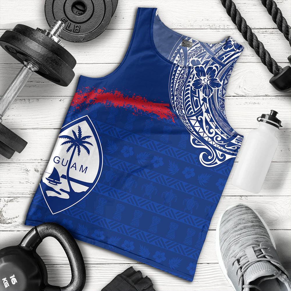 Guam Tank Top Polynesian Flag With Coat Of Arms