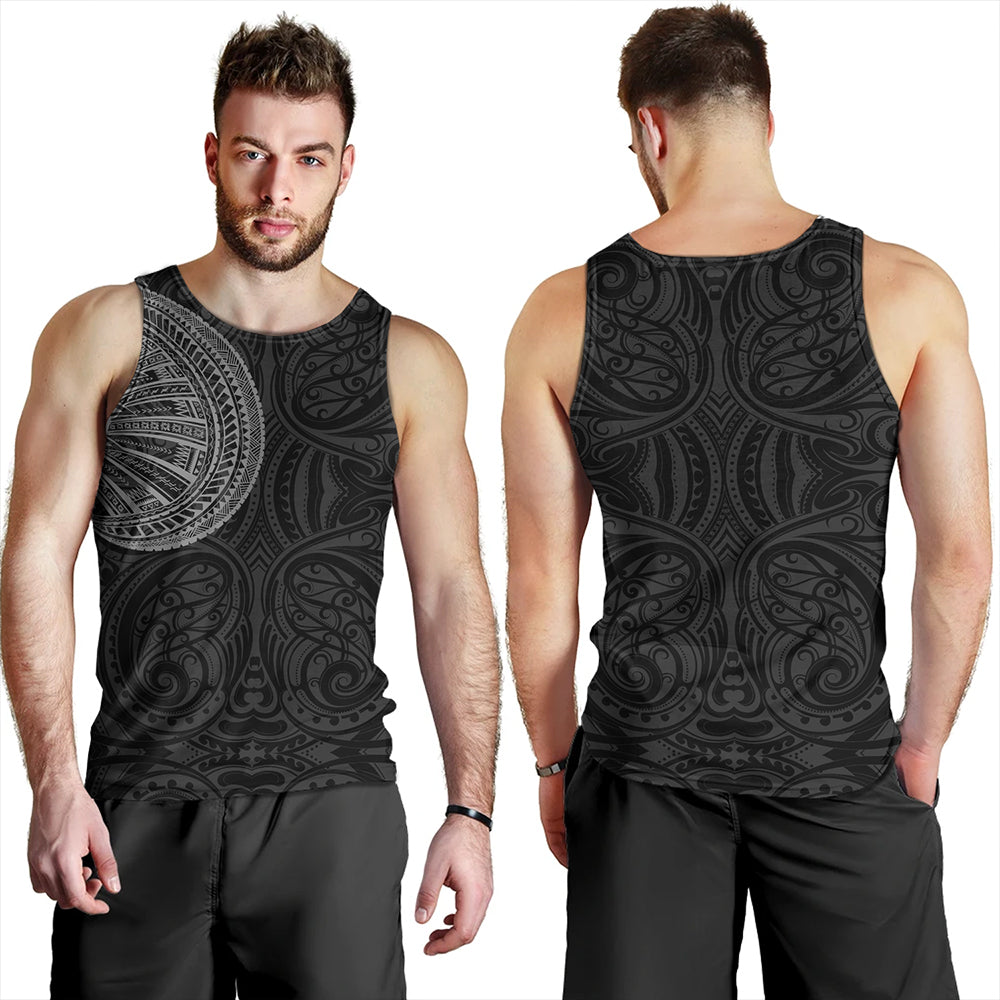 Samoa Tribal Maori Tattoo Roman Reigns Tank Top Gray