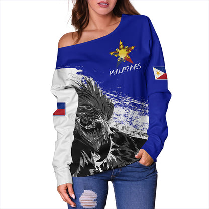 Philippines Off Shoulder Sweatshirt The Eagle Animal Of The Fraternity