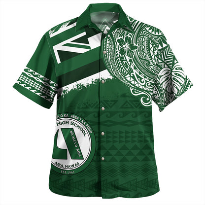 Hawaii Hawaiian Shirt Aiea High School Flag With Crest Style