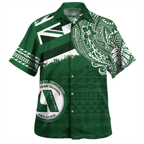 Hawaii Hawaiian Shirt Aiea High School Flag With Crest Style