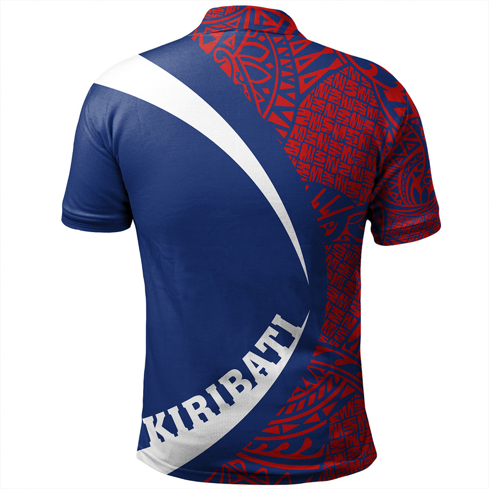 Kiribati Polo Shirt Coat Of Arm Lauhala Circle