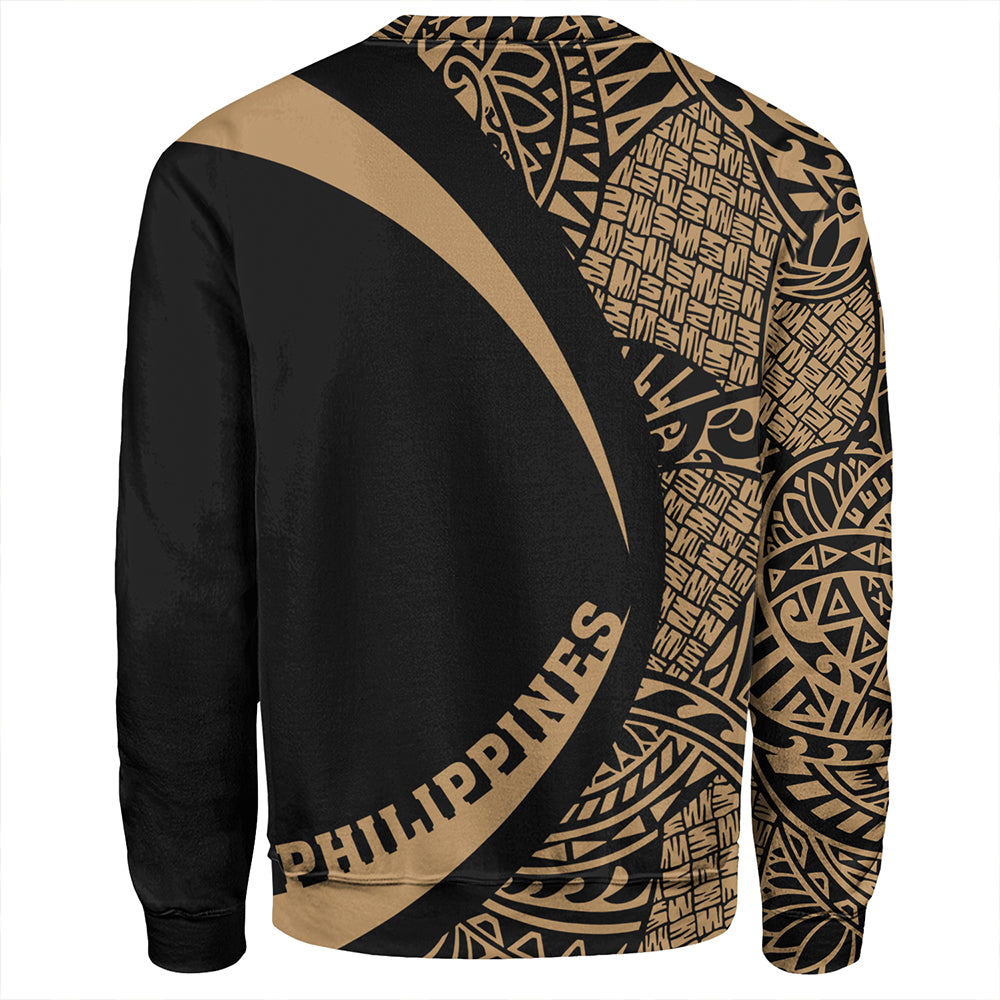 Philippines Sweatshirt Coat Of Arm Lauhala Gold Circle