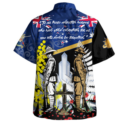 New Zealand Hawaiian Shirt Custom Australian and New Zealand Army Corps Anzac Day