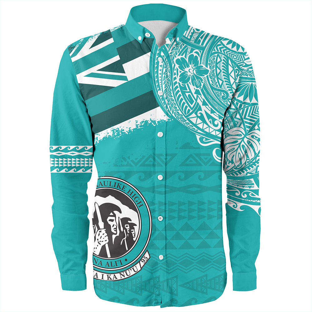 Hawaii Long Sleeve Shirt King Kekaulike High School With Crest Style