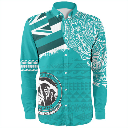 Hawaii Long Sleeve Shirt King Kekaulike High School With Crest Style