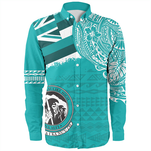 Hawaii Long Sleeve Shirt King Kekaulike High School With Crest Style