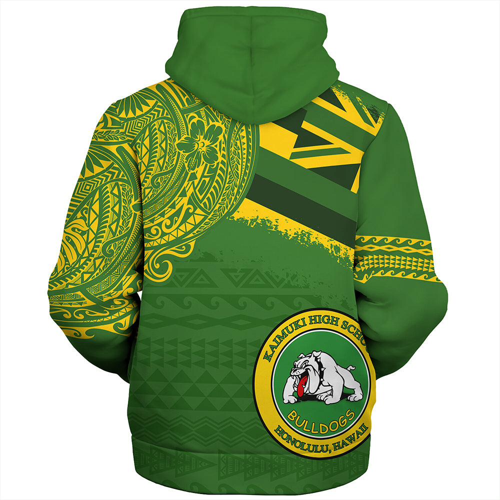 Hawaii Sherpa Hoodie Kaimuki High School With Crest Style