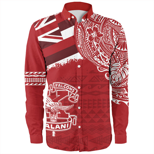 Hawaii Long Sleeve Shirt Kalani High School With Crest Style