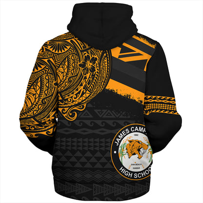 Hawaii Sherpa Hoodie James Campbell High School Flag With Crest Style