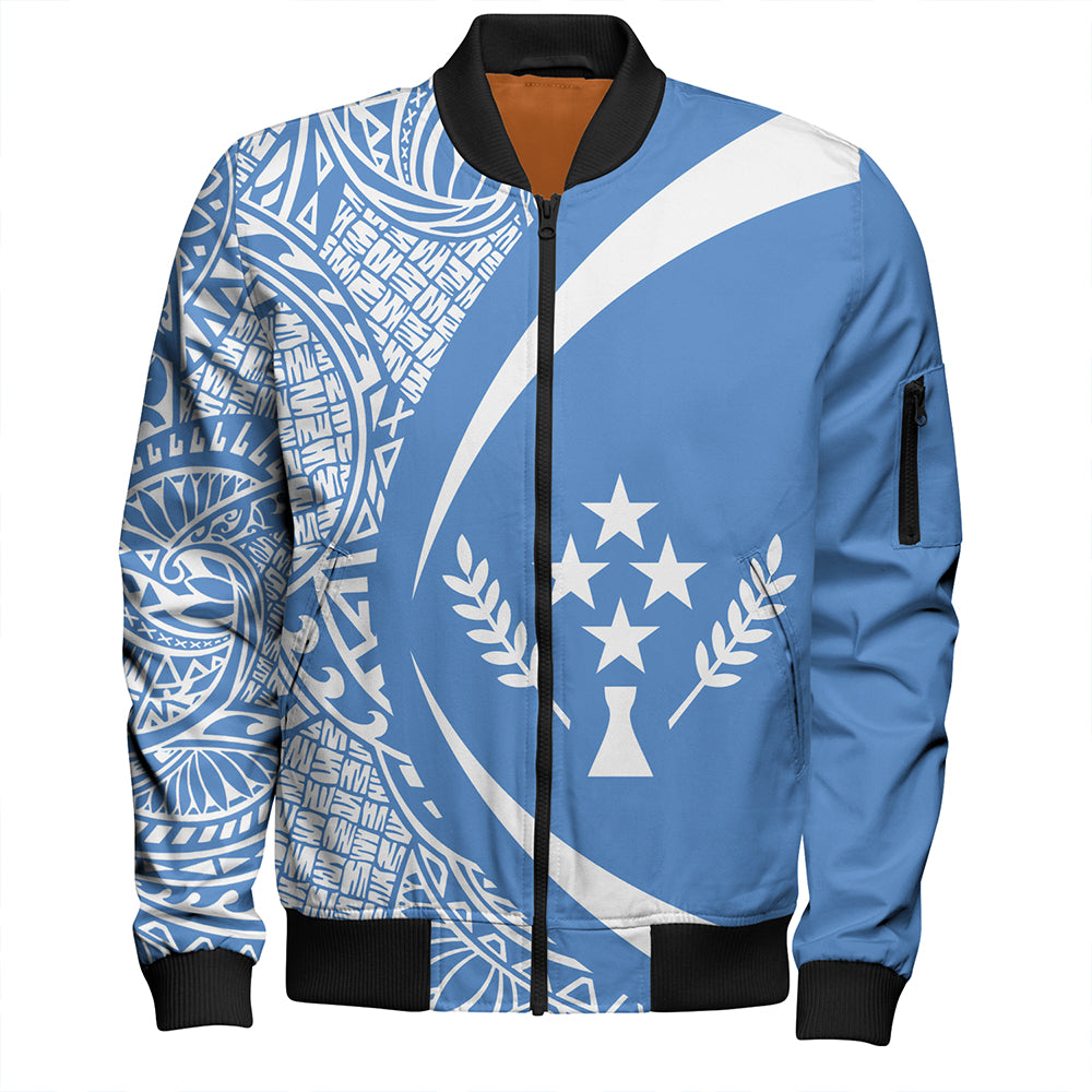 Kosrae Bomber Jacket Coat Of Arm Lauhala Circle
