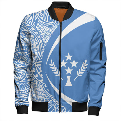 Kosrae Bomber Jacket Coat Of Arm Lauhala Circle