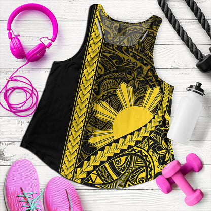 Philippines Women Tank Tribal Polynesian Sun Yellow