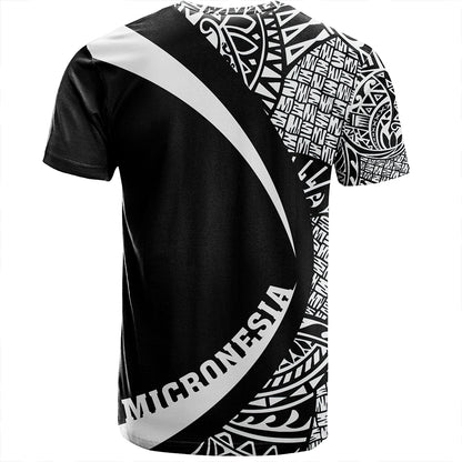 Federated States of Micronesia T-Shirt Coat Of Arm Lauhala White Circle