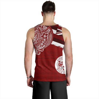 Hawaii Tank Top Farrington High School Flag With Crest Style