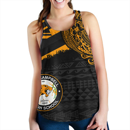 Hawaii Women Tank James Campbell High School Flag With Crest Style