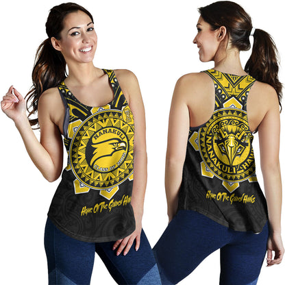 Hawaii Women Tank Custom Nanakuli High & Intermediate School Home Of Golden Hawks Tribal Style