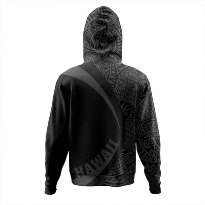 Hawaii Hoodie Kanaka Maoli Hawaiian Map Lauhala Gray Circle