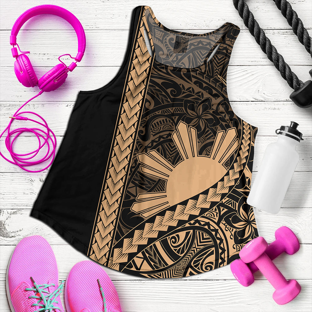 Philippines Women Tank Tribal Polynesian Sun Gold