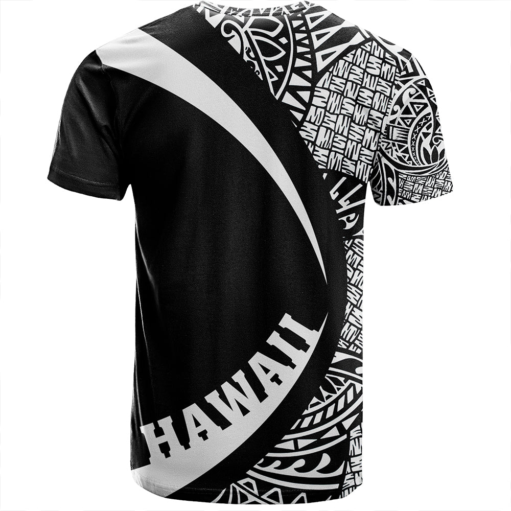 Hawaii T-Shirt Coat Of Arm Lauhala White Circle