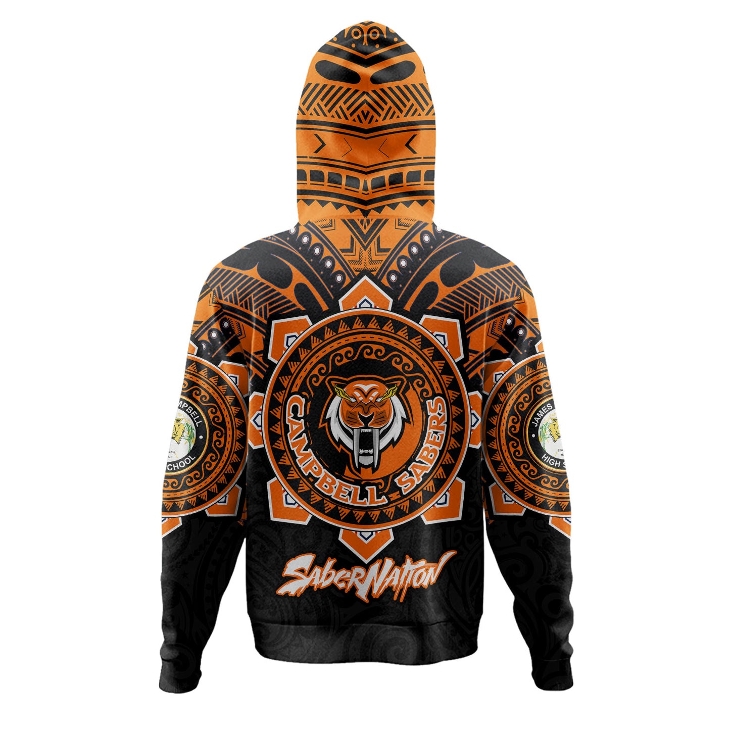 Hawaii Hoodie Custom James Campbell High School SaberNation Tribal Style
