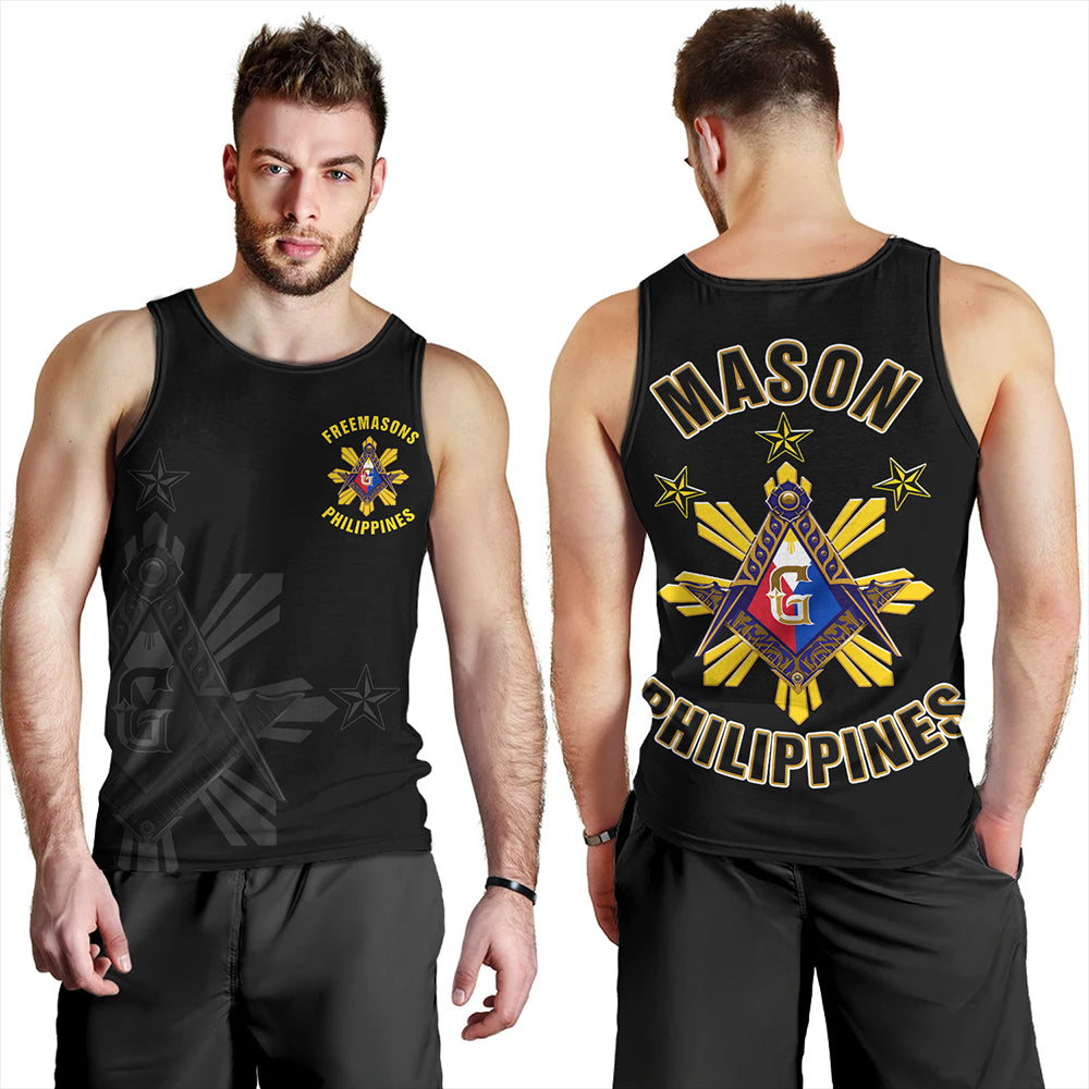 Philippines Tank Top Freemasons Filipino Star Letter Style
