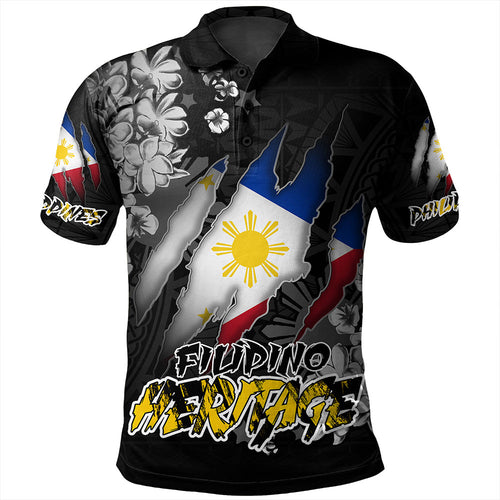 Philippines Custom Polo Shirt Filipino Heritage Blood Inside Me