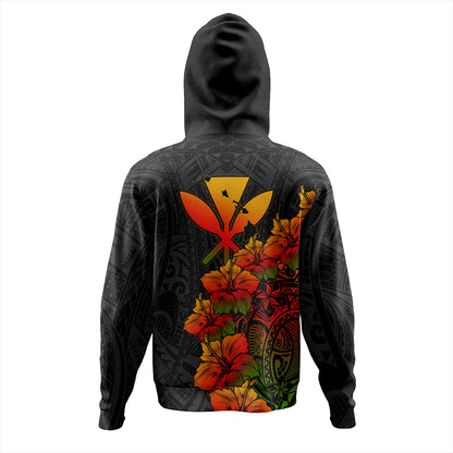 Hawaii Hoodie Hawaii Kanaka Map Style Tropical