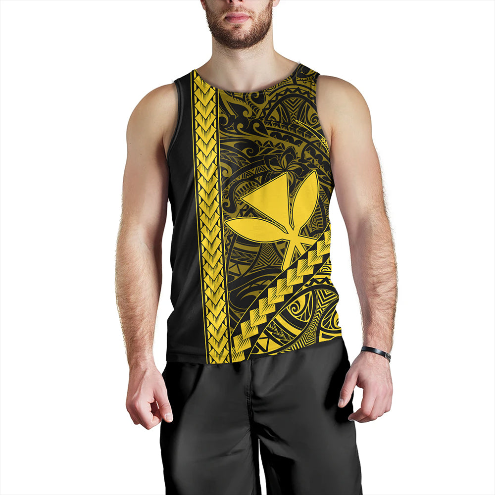 Hawaii Tank Top Tribal Polynesian Kanaka Maoli Yellow