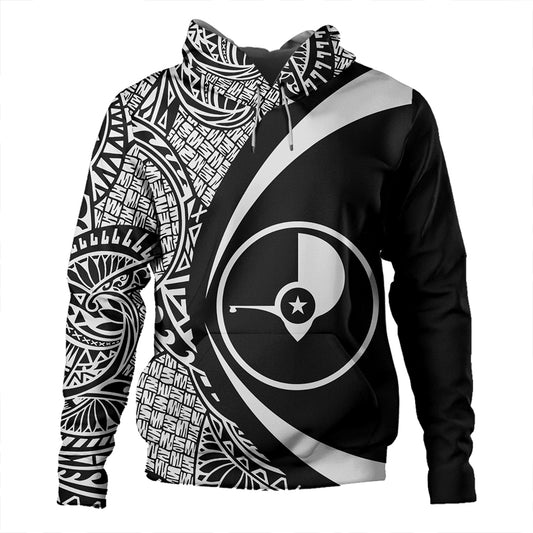 Yap Hoodie Coat Of Arm Lauhala White Circle