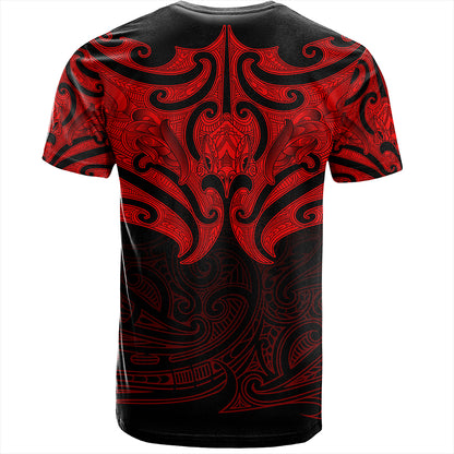 New Zealand T-Shirt Maori Red Pattern