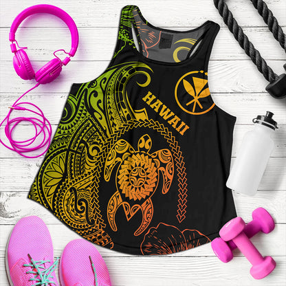 Hawaii Women Tank Hawaii Turtle Kanaka Reggae