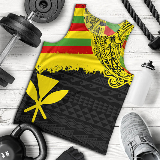 Kanaka Maoli Tank Top Polynesian Flag With Coat Of Arms