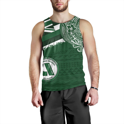 Hawaii Tank Top Aiea High School Flag With Crest Style