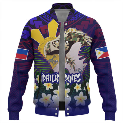 Philippines Filipinos Baseball Jacket Custom Philippine Sun And Eagles Summer Vibes