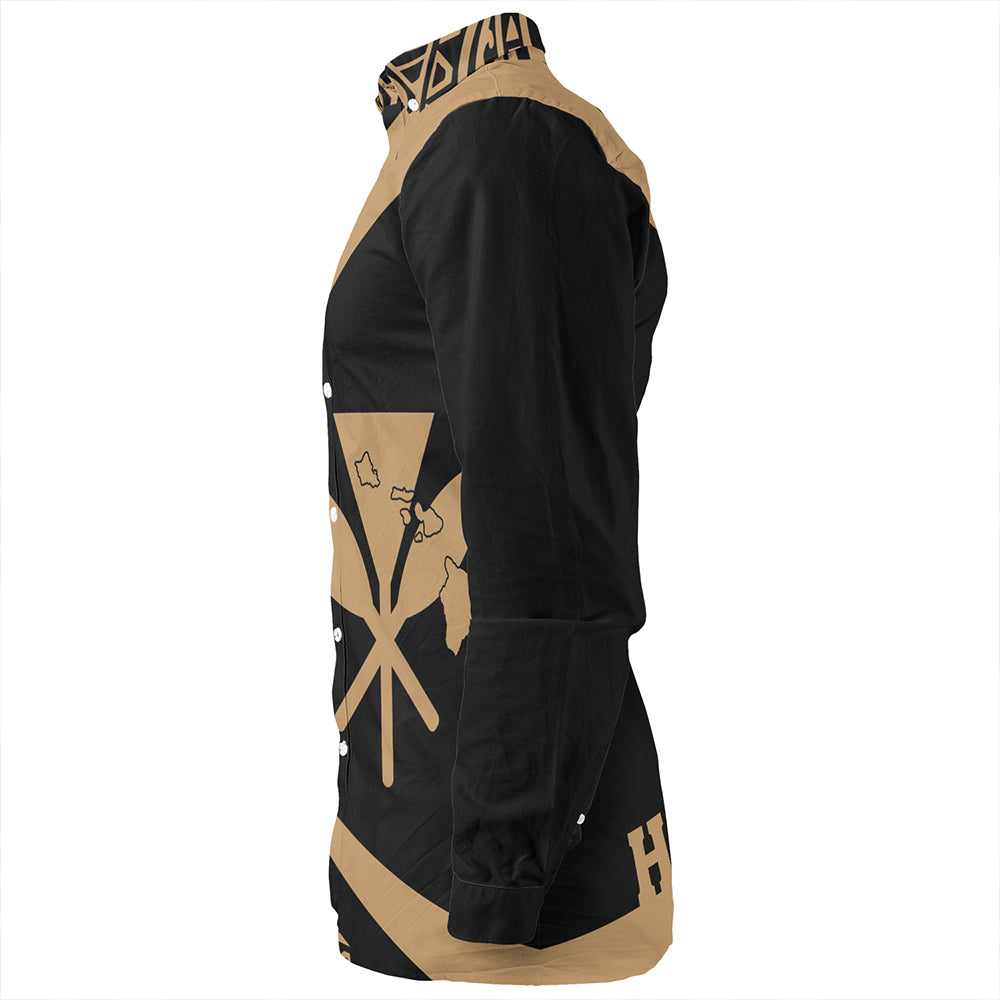 Hawaii Long Sleeve Shirt Kanaka Maoli Hawaiian Map Lauhala Circle