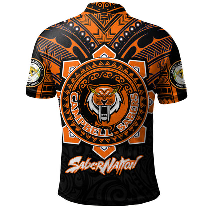 Hawaii Polo Shirt Custom James Campbell High School SaberNation Tribal Style