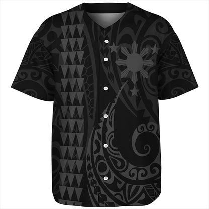 The Philippines Baseball Shirt Sun Gray Kakau Style