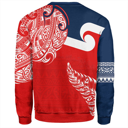 New Zealand Sweatshirt Tino Rangatiratanga Maori With Silver Fern Version.2