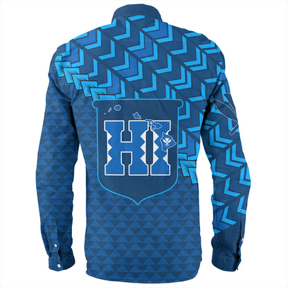 Hawaiian Long Sleeve Shirt Kanaka Maoli Kakau Style