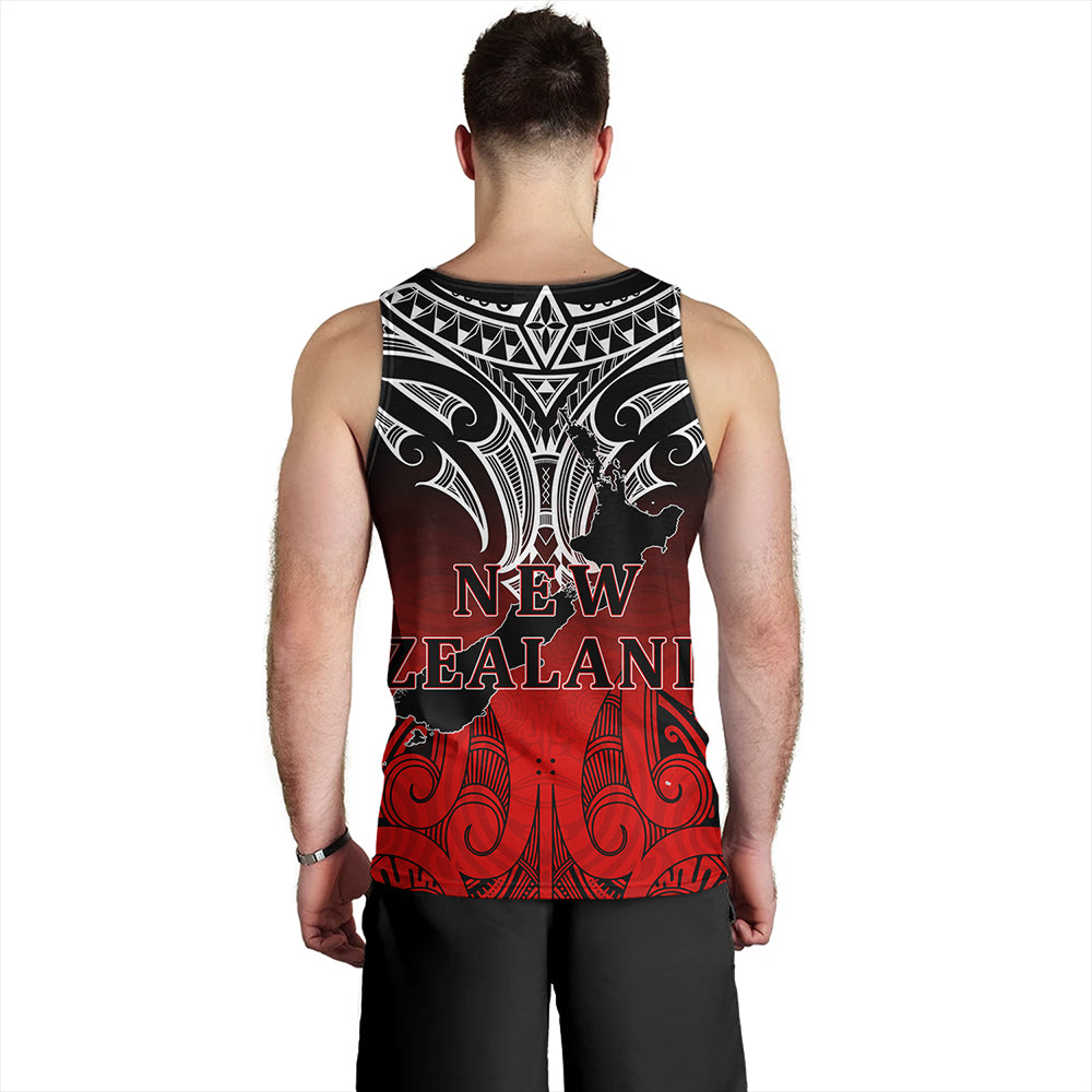 New Zealand Tank Top Maori Kiwi Bird Symbols Map