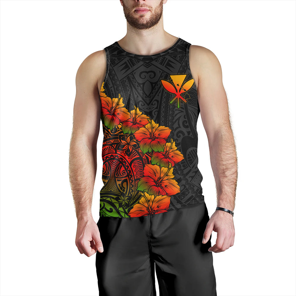 Hawaii Tank Top Hawaii Kanaka Map Style Tropical