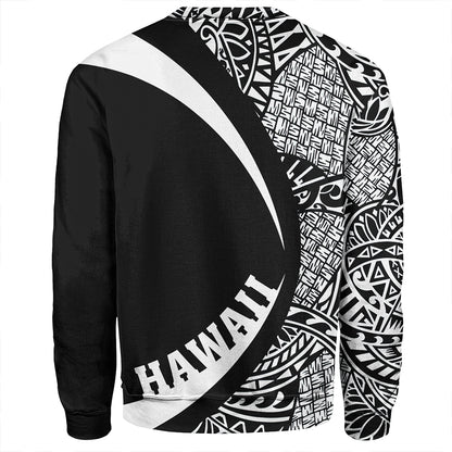 Hawaii Sweatshirt Coat Of Arm Lauhala White Circle