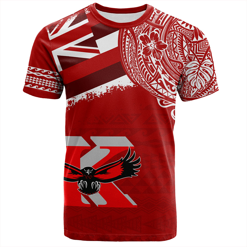 Hawaii T-Shirt Kauai High School With Crest Style